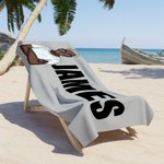 Personalisierte niedlichen Cartoon-Charakter schnell trocken überdimensioniert Strand Handtuch mit Namen Strand Party Sommer Urlaub Geschenk für Kinder Familie