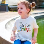 Personalisierte niedlichen Bleistift Apfel Notebook Design anfängliche Kind T-shirt Sweatshirt mit Namen zurück zu Schule Geburtstag Geschenk für Jungen Mädchen