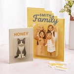 Personalised 3D Effect Photo Character ABS Building Brick Puzzles with Title Room Decor Anniversary Birthday Gift for Family Friends