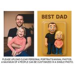 Personalised 3D Effect Photo Character ABS Building Brick Puzzles with Title Room Decor Anniversary Birthday Gift for Family Friends