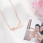 Henkilökohtainen sydän nimi kaulakoru Dainty korut vuosipäivä syntymäpäivä lahja naisille