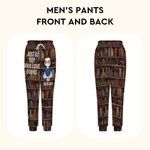 Personalisierte Sporthosen Jogginghosen im Bibliothek-Design mit Cartoon-Charakter Namen und Spruche Geburtstag Jahrestag Geschenk für Bücherwürmer