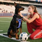 Pettorina per cani regolabile personalizzata in poliestere a tema sportivo con numero e nome regalo unico per attività all'aperto per animali dometici