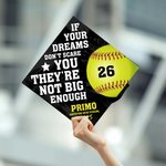 Personalised Basketball Soccer Sports Graduation Cap Topper Decoration with Name School Name and Year Graduation Gift for Graduates Sports Lovers