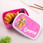 Henkilökohtainen 3D-sarjakuvahahmo Flower Butterfly Food-Grade Safe Lunch Box nimellä Takaisin kouluun Syntymäpäivälahja pojille tytöille