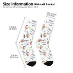 Personalized Golf Theme Face Photo Portrait Design Soft Breathable Socks with Title Father's Day Birthday Gift for Dad Golf Players