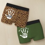 Personalized This Ass Belongs To Paw Print Men's Boxer Brief with Name Valentine's Day Anniversary Gift for Husband Boyfriend