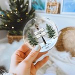 Personalised Vintage Lamp Post Sign Acrylic Hanging Ornament with Name and Year Tree Decor Christmas Gift for Family Friends