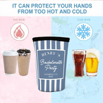 Personalizzato Addio al nubilato Design a strisce Can Cooler Sleeve con nome Località e data Spiaggia Addio al celibato Regalo per gli amici Besties