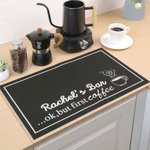 Henkilökohtainen kahvi elementti liukumaton kahvi baarimatto nimi pöydän sisustus avaaminen syntymäpäivälahja barista kahvin ystäville