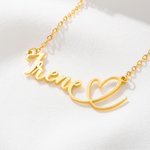 Henkilökohtainen sydän nimi kaulakoru Dainty korut vuosipäivä syntymäpäivä lahja naisille