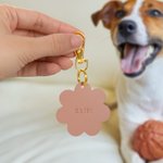 Henkilökohtainen Bone Sydän Flower Shape Monivärinen PU Nahka Pet ID-kortti nimilappu Syntymäpäivä Tervetuloa lahja koira kissan omistajille