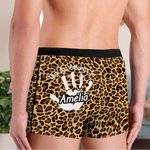 Personalized This Ass Belongs To Paw Print Men's Boxer Brief with Name Valentine's Day Anniversary Gift for Husband Boyfriend