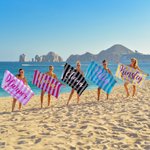 Personalized Palm Tree Multicolor Stripe Oversized Quick Dry Beach Towel with Name and Text Beach Travel Essentials Birthday Gift for Family Friend