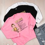 Personalized Cartoon Character 100% Cotton Soft Sweatshirt Hoodie with Name Birthday Gift for Retired Women