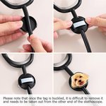 Personalized Pet Character Photo Stethoscope ID Tag Nurses Week Graduation Thanks Gift for Doctor Nurse Medical Students