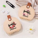 Personalizado Nacimiento Flor Kit de Herramientas de Costura Caja de Almacenamiento con Nombre Accesorio de Viaje Cumpleaños Aniversario Regalo para Amantes de la Costura Madre