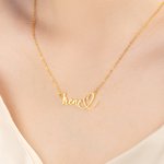 Henkilökohtainen sydän nimi kaulakoru Dainty korut vuosipäivä syntymäpäivä lahja naisille