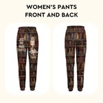 Personalisierte Sporthosen Jogginghosen im Bibliothek-Design mit Cartoon-Charakter Namen und Spruche Geburtstag Jahrestag Geschenk für Bücherwürmer