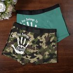 Personalized This Ass Belongs To Paw Print Men's Boxer Brief with Name Valentine's Day Anniversary Gift for Husband Boyfriend