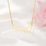 Henkilökohtainen sydän nimi kaulakoru Dainty korut vuosipäivä syntymäpäivä lahja naisille