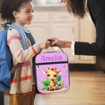 Henkilökohtainen Cartoon Eläimet Pingviini Koala Monivärinen eristetty lounas laukku nimi Daily Travel takaisin kouluun syntymäpäivälahja pojille tytöille