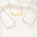 Henkilökohtainen sydän nimi kaulakoru Dainty korut vuosipäivä syntymäpäivä lahja naisille