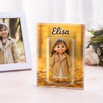 Personalised 3D Effect Photo Character ABS Building Brick Puzzles with Title Room Decor Anniversary Birthday Gift for Family Friends