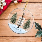 Personalised Vintage Lamp Post Sign Acrylic Hanging Ornament with Name and Year Tree Decor Christmas Gift for Family Friends