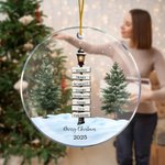 Personalised Vintage Lamp Post Sign Acrylic Hanging Ornament with Name and Year Tree Decor Christmas Gift for Family Friends