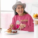 Personalized Cartoon Character 100% Cotton Soft Sweatshirt Hoodie with Name Birthday Gift for Retired Women