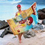 Personalizzato Cartoon spiaggia piscina bagnino asciugare rapidamente asciugamano da spiaggia con nome Estate vacanza anniversario regalo per Lifesaver