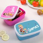 Henkilökohtainen 3D-sarjakuvahahmo Flower Butterfly Food-Grade Safe Lunch Box nimellä Takaisin kouluun Syntymäpäivälahja pojille tytöille