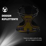 Pettorina per cani regolabile personalizzata in poliestere a tema sportivo con numero e nome regalo unico per attività all'aperto per animali dometici