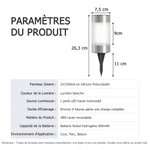 Lumière de Jardin Solaire Étanche Personnalisée avec Nom Texte et Année Motif Empreinte de Patte de Chien Chat Cadeau Souvenir pour Animal Disparu