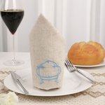 Serviette de table en lin brodée avec monogramme et initiale Cadeau de pendaison de crémaillère pour la famille et les amis