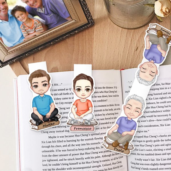 Segnalibro magnetico personalizzato con nome e personaggio adatto a ogni età e genere cartone animato regalo di compleanno per amanti dei libri