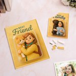 Personalised 3D Effect Photo Character ABS Building Brick Puzzles with Title Room Decor Anniversary Birthday Gift for Family Friends