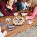 Personalised American Flag Design Portable Wooden Cribbage Board with Pegs and Poker Camping Outdoor Activities Birthday Gift for Cribbage Lovers