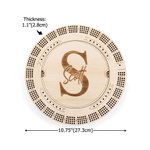 Personalized Monogram Wooden Cribbage Board Set with 4 Tracks and 16 Pegs Travel Party Game Birthday Gift for Cribbage Lovers