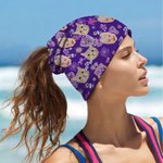 Personalised 1-3 Face Photos Fluorescent Pattern Sunshade Multi-Functional Neck Gaiter Outdoor Accessories Birthday Gift for Dog Cat Lovers