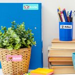 Etichette adesive personalizzate multicolore di cani, fantasia, unicorno, cartoni animati, con nome, materiale scolastico, decorazione, regalo di ritorno a scuola per ragazzi, ragazze, ecc.