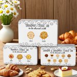 Personalised 1-12 Cute Cartoon Biscuits Food-grade Biscuit Storage Tin with Name and Text Party Favors Birthday Gift for Family Baking Lovers