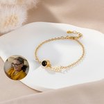 Personalized Angel Wing Projection Photo Bracelet with I Love You in 100 Languages Memorial Gift for Loss of Loved One