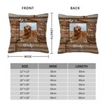 Henkilökohtainen Wood Grain Window Design Pet Photo Soft Throw Pillow Cover päivämäärän ja nimen kanssa Home Decor Memorial Sympathy Gift for Loss of Pet