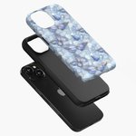 Personalized Butterflies Faux Stained Glass Phone Case with Name for iPhone Samsung Anniversary Birthday Gift for Friend Family Butterfly Lovers