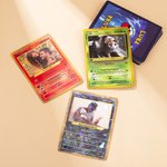 Tarjeta Poke TCG Clásica Personalizada con Foto y Funda Protectora Colección de Cartas Regalo de Cumpleaños para Niños Pareja Amante de las Mascotas