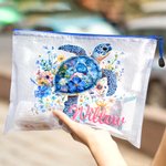 Personalisierte Floral Meeresschildkröte Wasserdichtes Pool Strand Tasche Reisen Täglicher Gebrauch Geburtstag Hochzeit Strand Party Geschenk für Frauen