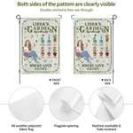 Drapeau de jardin personnalisé avec fleur de naissance et nom Décorations de jardin Cadeau de fête des parents pour les amoureux du jardinage