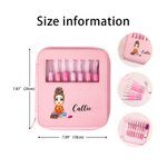 Personalised Cute Cartoon Character 8 Pcs Crochet Hook Set with Name Scissors and Storage Box Birthday Anniversary Gift for Knitting Lovers